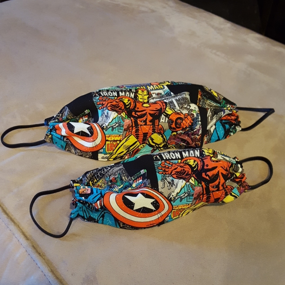 Marvel  Comic Heros Father and Son Face Mask.